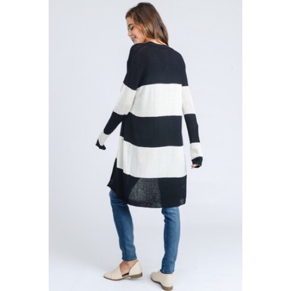 >>LAST<< Mya Striped Long Sleeve Duster - Picture 4 of 4